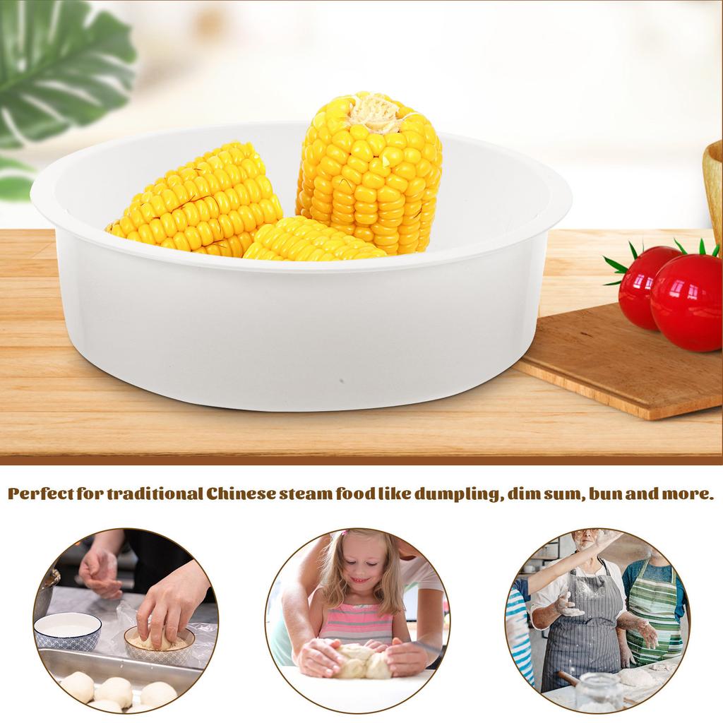 3L Compact Space Saving Steamer Basket Heat Cold Resistant Steaming Rack for Dumplings Dim Sum Vegetables Rice Cooker Insert