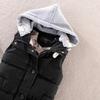 Damesvest Warm mouwloos jack Katoen Effen vest met capuchon voor bovenkleding