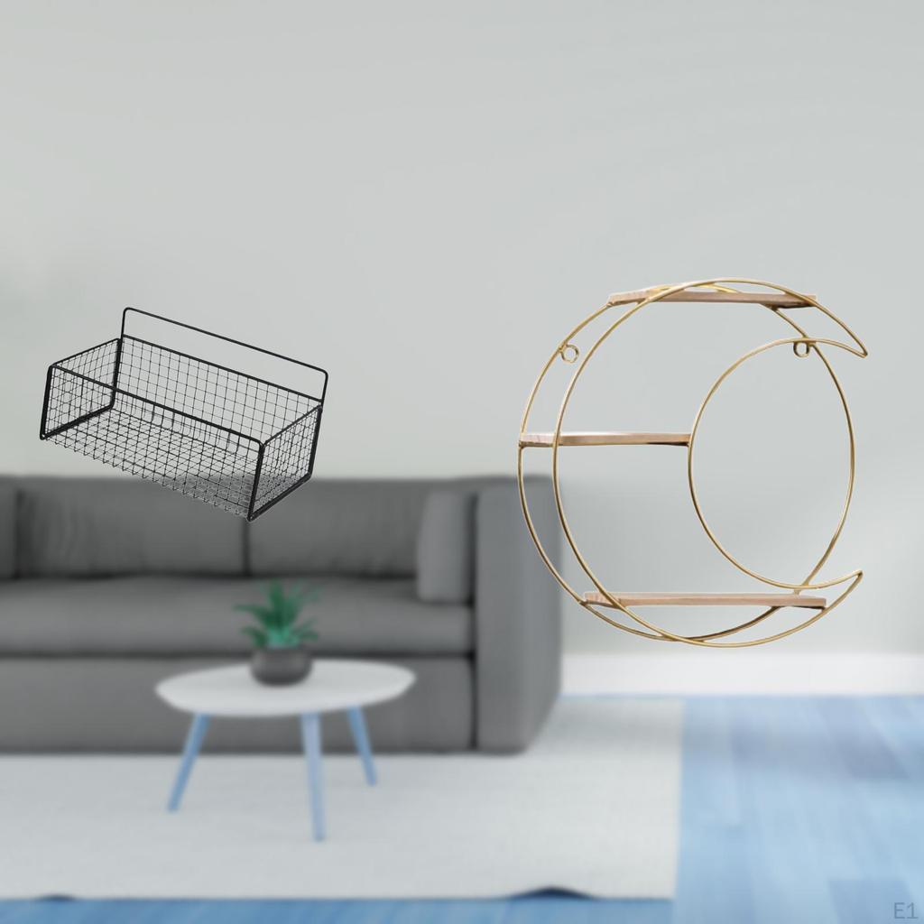 Modern Multifunctional Wall Mounted Shelf for Collectibles And Trophy Display Space Saving Metal 3