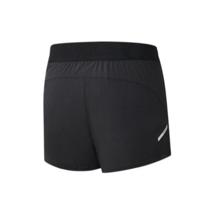 SAUCONY Solid Color Moisture Wicking Breathable Casual Sports Shorts Women Shorts Black SC1239084-1
