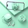 5A Bracket Retractable Three-in-One Fast-Charging Data Cable /Micro USB/Type-C Connectors for Mobile Phones Car