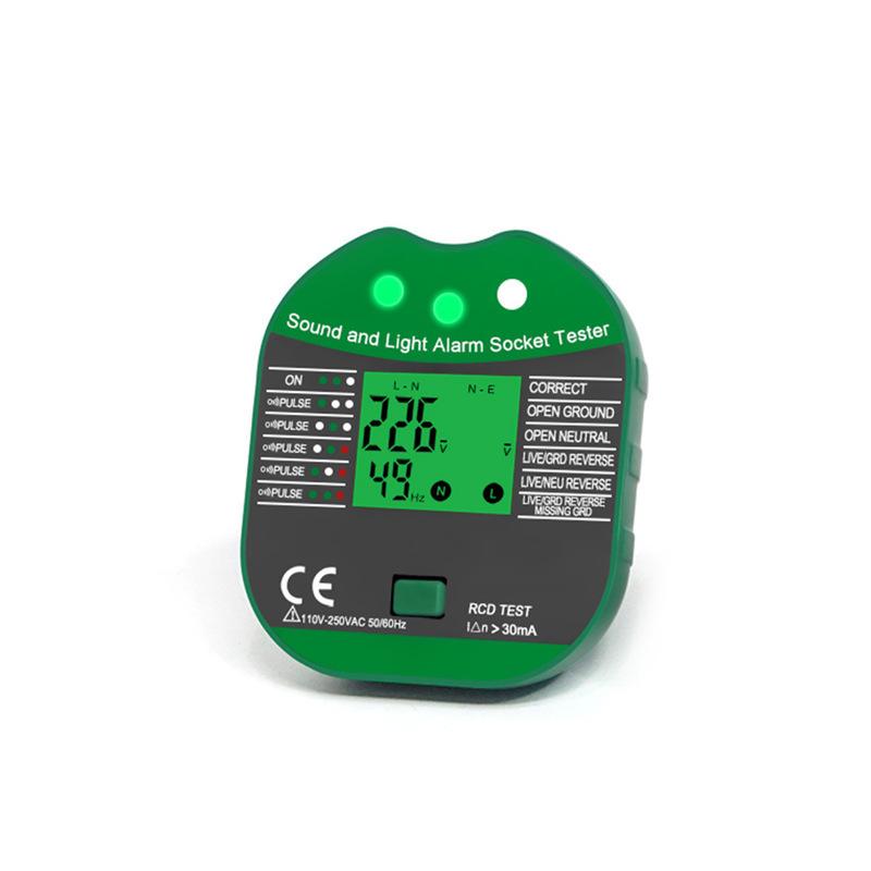 Cross-border EU/US Socket Tester for Leakage, Polarity Detection & Ground Line Verification
