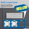 Splicable Socket Box Hole Drilling Jig With Built In Level And Router Bit For Home Renovation Woodworking