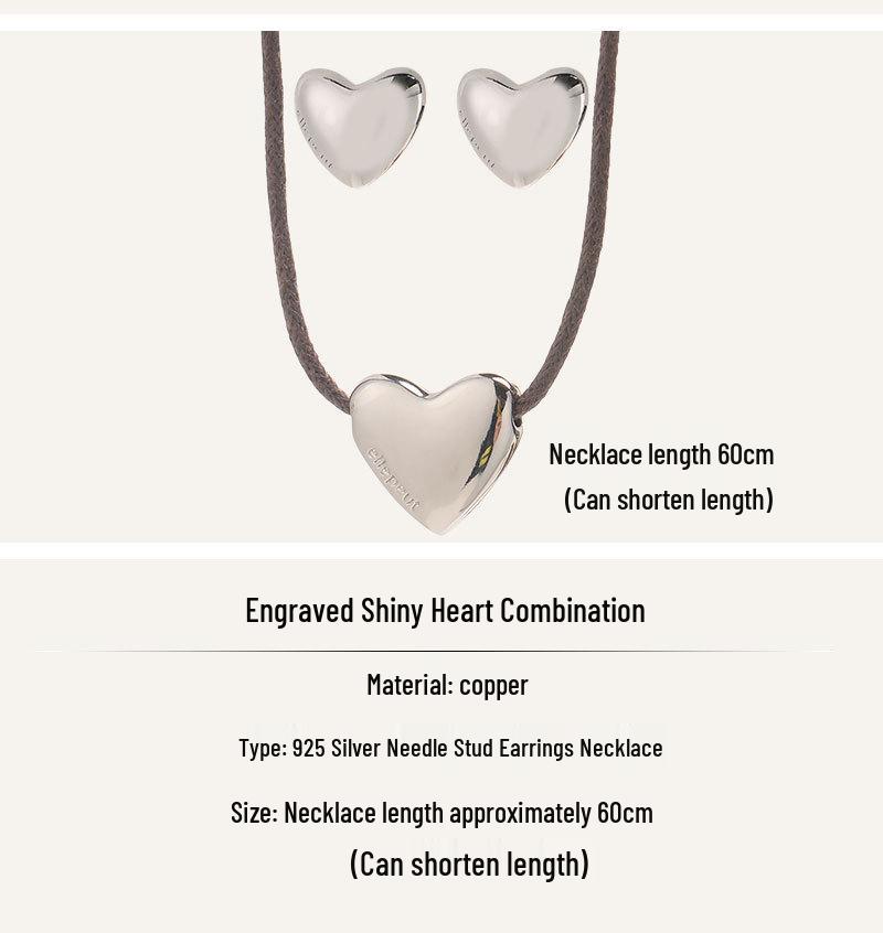 Fever Love Vintage Francouzský Luxusní Náhrdelník a Náušnice Set: Špičkové stříbro 925, Niche design, Stahovací uzávěr