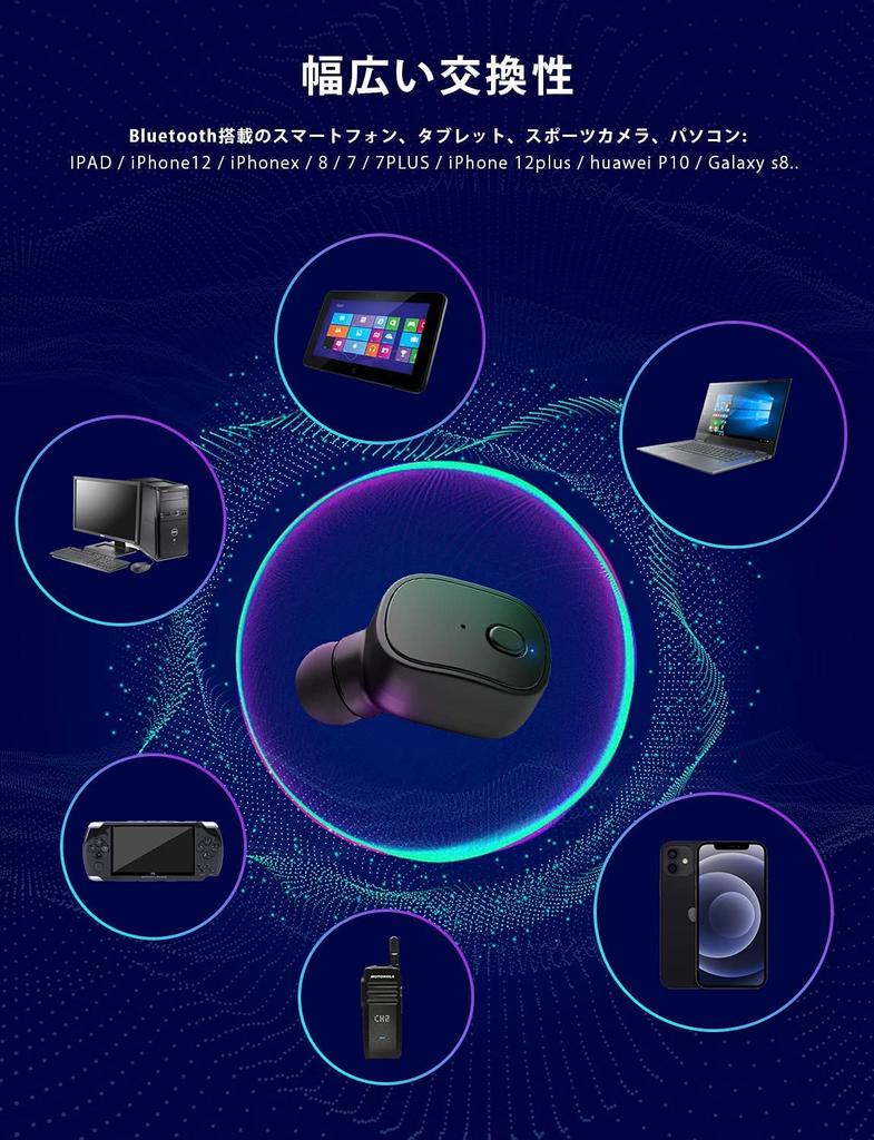 Tongotdi Sem Fio Bluetooth Único para Esquerdo ou Direito Fones de Ouvido com Cancelamento de Ruído com 12 Horas Contínuas 100mAh USB Magnético IPX4 Ideal para e Inclui