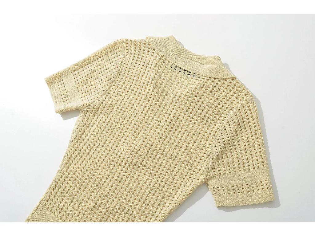 2024 Summer European & American Slim-Fit Jacquard Knitted High-Waisted Dress