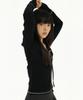 Mileko Stitch Ribbon T-Shirt Black