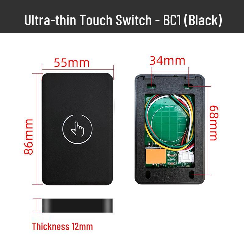 

Ultra-thin Surface-Mounted Touch Exit Button for 86 Type Doors - Automatic Reset Door Control Panel