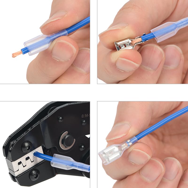 Flat Terminals, 360 Piece Set, 0.11 Inch (2.8 Mm), 0.19 Inch (4.8 Mm), 0.25