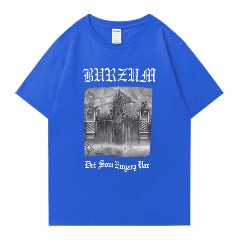 Vintage Hip Hop Burzum Band Printed streetwear Men Women Death rock Heavy metal short sleeve t-shirts Unisex 100% Cotton T shirt