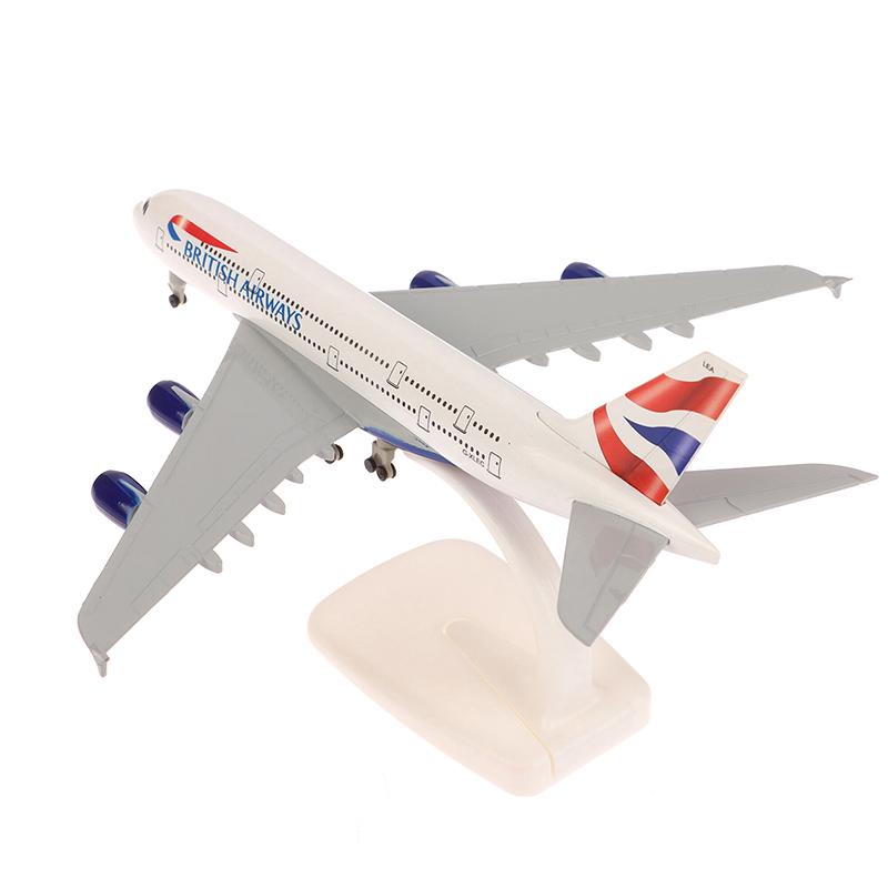

20cm Alloy Metal UK Air British Airways AIRBUS 380 A380 Airlines Airplane Aircraft W Landing Gears Model Diecast Air Plane Model