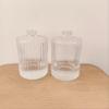 50ml Screw-Top Perfume Refill Bottle, 100ml Black Vertical Stripe Spray Bottle, Cosmetic Glass Empty Bottle in Stock