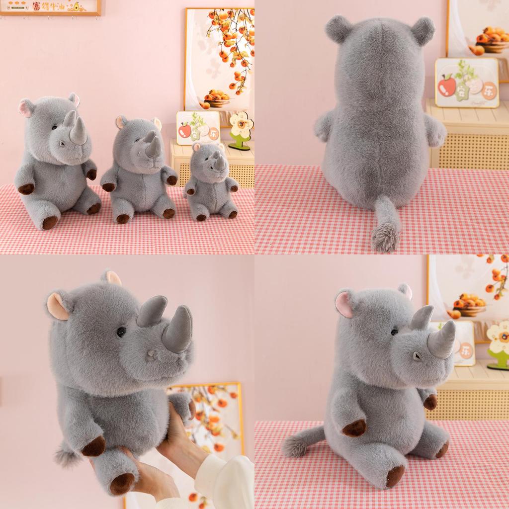 Plüsch Nashorn Spielzeug Tier Puppe Geschenk für Kinder Schlaf Kuscheltiere für Kinder