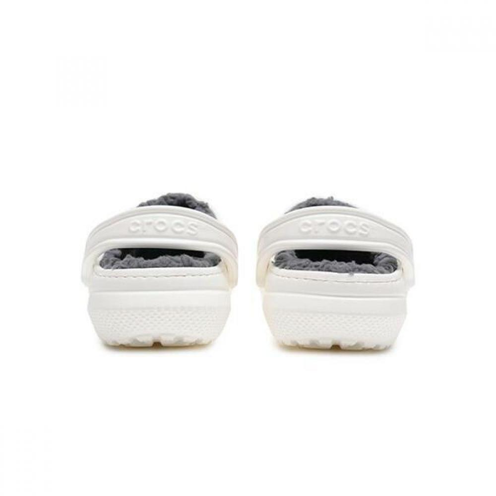 Crocs Fw Crocs Classic Lined Clog White Grey 203591 10m
