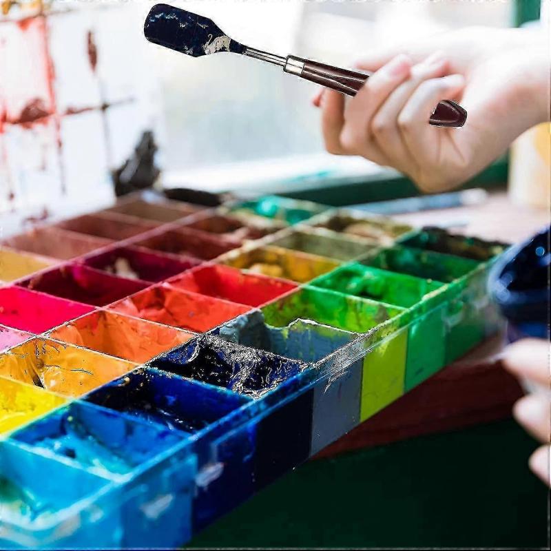 5pcs Oil Painting Spatula Set Palette Knife Kit Stainless Steel Color Mixing Scraper Art Tools