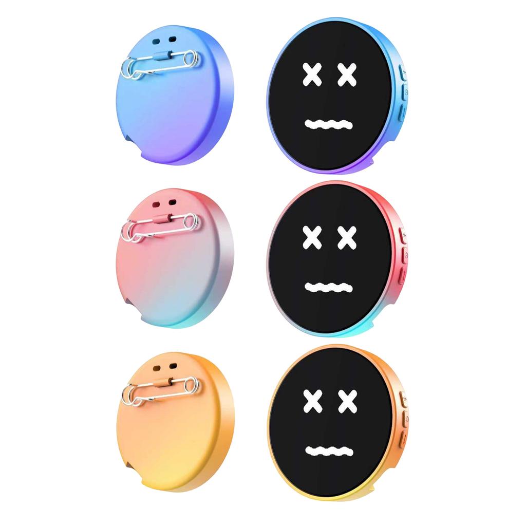 BT5.4 Electronic Anime E-Badge USB-C Charging Dynamic Smart Display Screen Animation Gradual Change Badge Gift for Friends