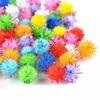 100PCS Sparkly Glitter Tinsel Pompom Balls Small Pompom Ball Cat Toys 1.5cm DIY Pompones Craft Handmade Decoration Supplies