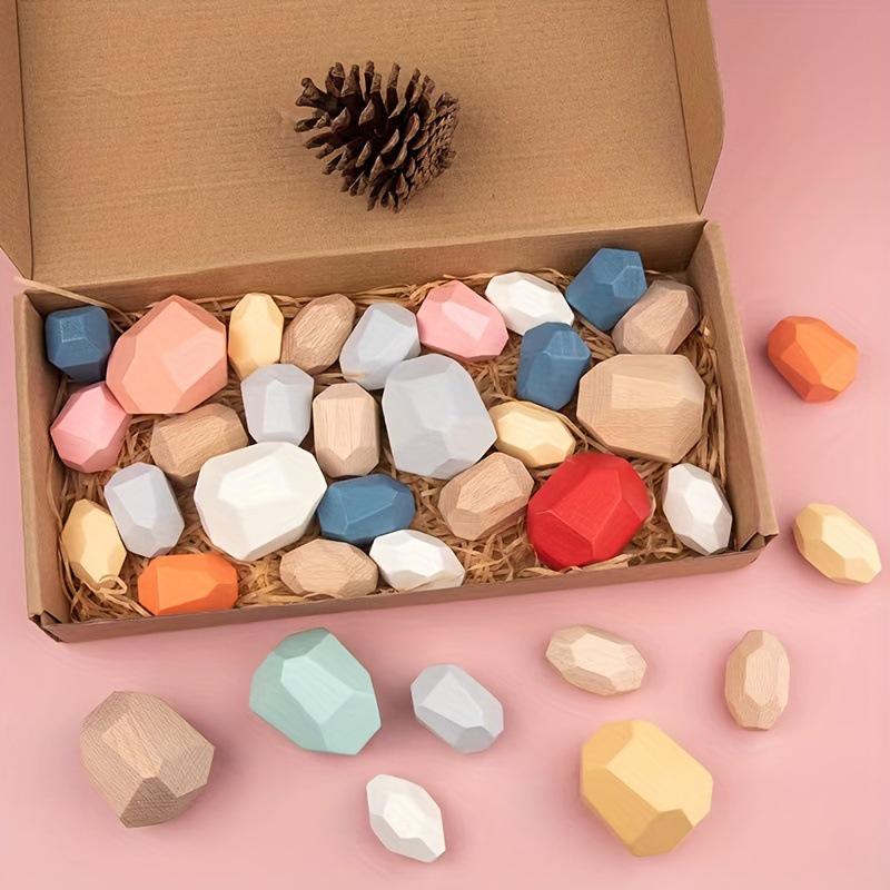 Großes Holz-Jenga-Stapelblock-Turmspiel für Kinder und Eltern - Interaktives Gleichgewichts- und Hochstapelvergnügen