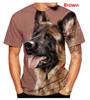 2024 Men Summer New Fashion Unisex Funny 3D Printed Dog T-shirt Cute German Shepherd 3D Printed T-shirt