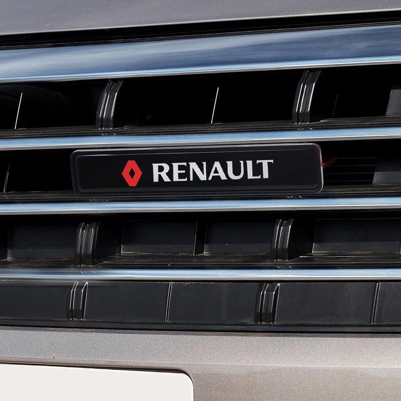1Pcs Car Decorative LED Lights Front Hood Grille Badge Styling For Renault Dacia Megane 2 3 Duster Koleos Logan Clio Laguna Sandero