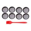 T02C!8 Pack Mini Tart Pans 3 Inch With Removable Bottom Round Nonstick Quiche Pan For Pies, Mousse Cakes, Dessert Baking