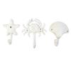 Rustics Nauticals Wall Hook Iron Construction Elegant White Finish for Home Organization