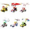 Hot Wheels Diecast Mario Kart Prinzessin Peach B Dasher Kart mit Pfirsich-Sonnenschirm und Gleiter
