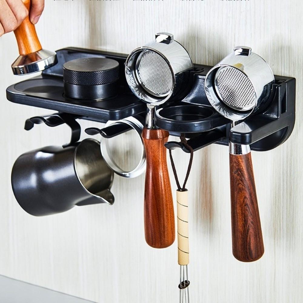 Wall Mounted Coffee Appliance Holder 51/54/58 mm Coffee Bar Organizer Home Kitchen