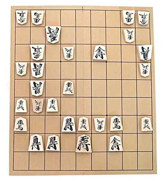 Shogi Board Set with Piece Igo Lab Original Special Selection Set 4 Folding Board and Premium Oshi Boxed Beginner's Bag, (Shinkei No. Pieces),