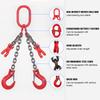 Lifting Chain Sling Lifts 17600 pounds Heavy Duty With 4 Legs Grade Hooks and Adjuster G80 Alloy Steel for Garage Lifting Forkli