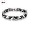 Modisches Armband Herren Edelstahl Hip-Hop Trend Retro Silikon Personalisiert Titan
