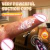 Vibrador Realista Grande Dildo Pene Telescópico Oscilante Calentamiento Silicona Dildos Femenino Control Remoto Vibradores Para Mujeres Juguetes Sexuales