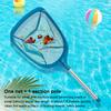 Swimming Pool Leaf Rake Mesh Professional Skimmer Net with 4 Section buckle Pole Cleaning Net Swimming Pool Spa Tool Pool Parts