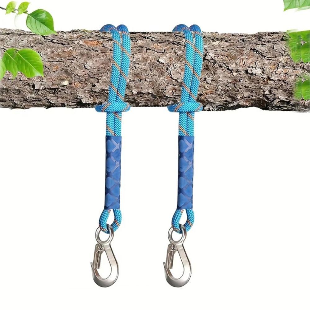 High Quality 0.6M Heavy Duty Nylon Sling Metal Hook Sturdy Hammock Suspension Rope Connecting Tie Rope Patio Chairs