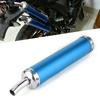 Stainless Steel Exhaust Muffler Silencer 20mm 0.8in Modified Parts for 2 Stroke MotorcycleBlue