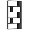 Bookshelf Room Divider Black 80 x 24 x 159 cm Engineered Wood