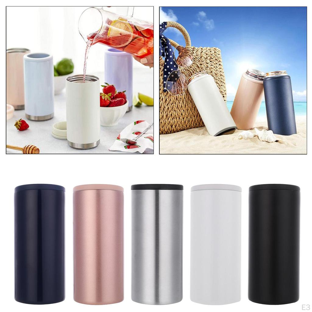 Cup Insulated 304 Stainless Steel Beverage Cans Chilly Sleeve Drink Chiller for Car