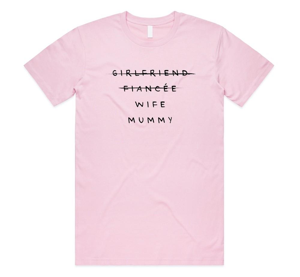 

Девушка Невеста Жена Мамочка Футболка Футболка Смешной Подарок Раскрытие Беременности Беременная XL