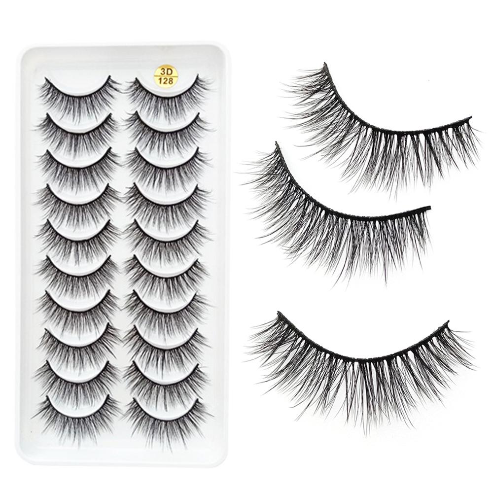 10Pairs False Eyelashes Natural 3D Self-adhesive Eyelashes Soft Wispy EyeLashes