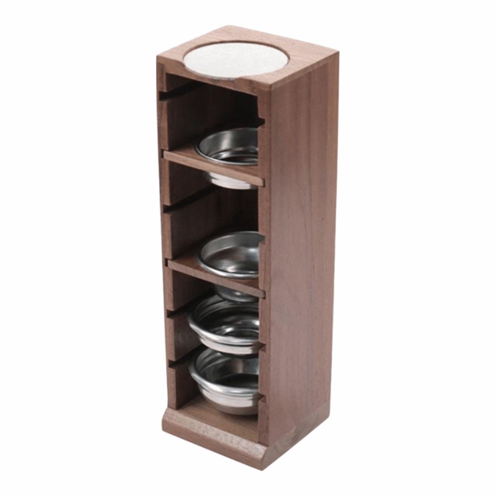 Wooden Coffee Bowl Filter Storage Rack Walnut Barista Tools  Cafe Supplies