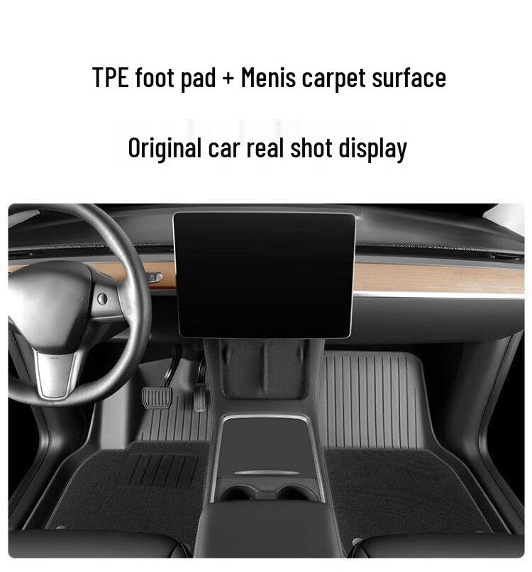 Complete Floor Mat Set for Tesla Model 3/Y (Refreshed Version) - Car Accessories Body Kit