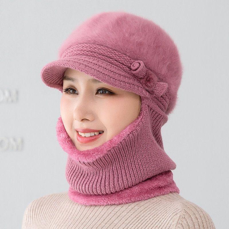 New Female Winter Hats Fur Lined Keep Warm Hats For Women Windproof Coldproof Thicken Balaclava Cap