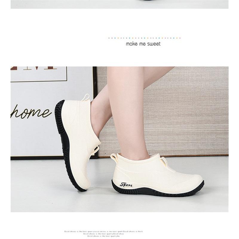 Women's Anti Slip Waterproof Thickened Low Top Rain Shoes