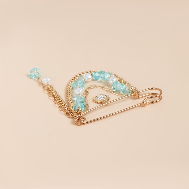 [HF]#1Pc Fashion Small Fragrance Style Sunflower Tassel Brooches Pin For Women Clothing Coat Accessries Gifts