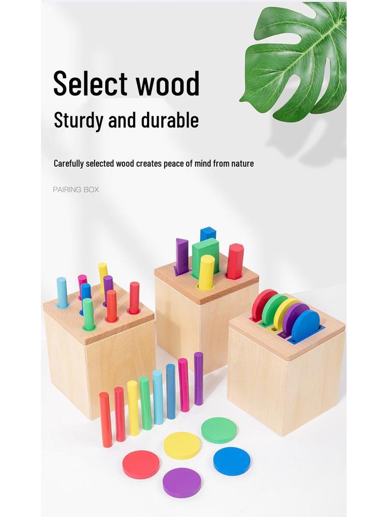 Montessori Wooden Shape & Color Sorting Toy for Ages 1-3