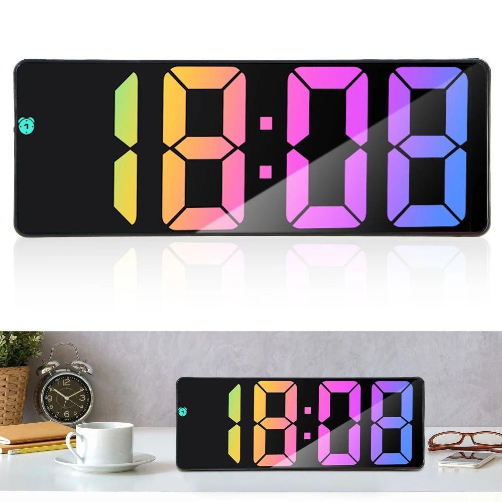 Temperature/Date Display Digital Alarm Clock 12/24H Format LED Digital Clock Office