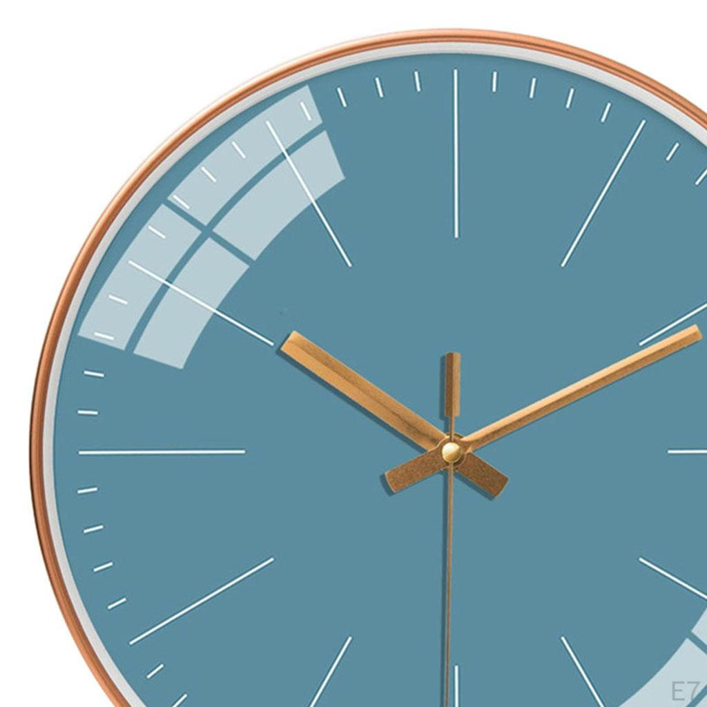 12 Inch Wall Clock Round Battery Operated Easy To Read Sweep Movement Art Silent Non Ticking
