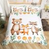 Feelyou Peacock Duvet Cover Twin Size Kids Peacock Feathers Design Floral Comforter Cover Set for Boys Girls Teens Animal Theme Bedding Set