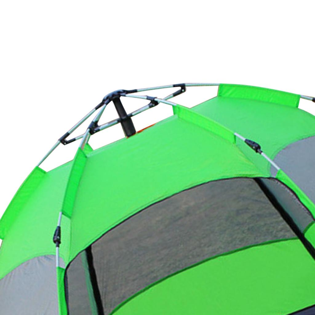8 Person Easy Pop Up Camping Tent Double Layer Instant Automatic Pop Up Hexagonal Tent Green