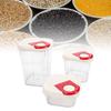3 Pcs Food Storage Container Airtight Damp Proof Transparent Food Storage Box Set for Kitchen